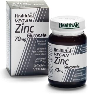 HealthAid Zinc Gluconate 70mg - 90 Tablets