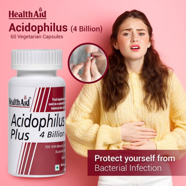 HealthAid Acidophilus Plus 4 Billion - 60 Vegicaps - Image 2
