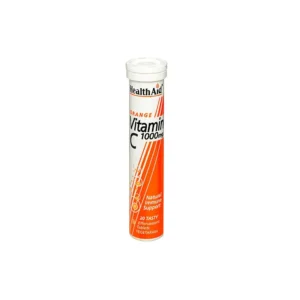 HealthAid Vitamin C 1000mg Effervescent Orange Flavour, 20 Tablets